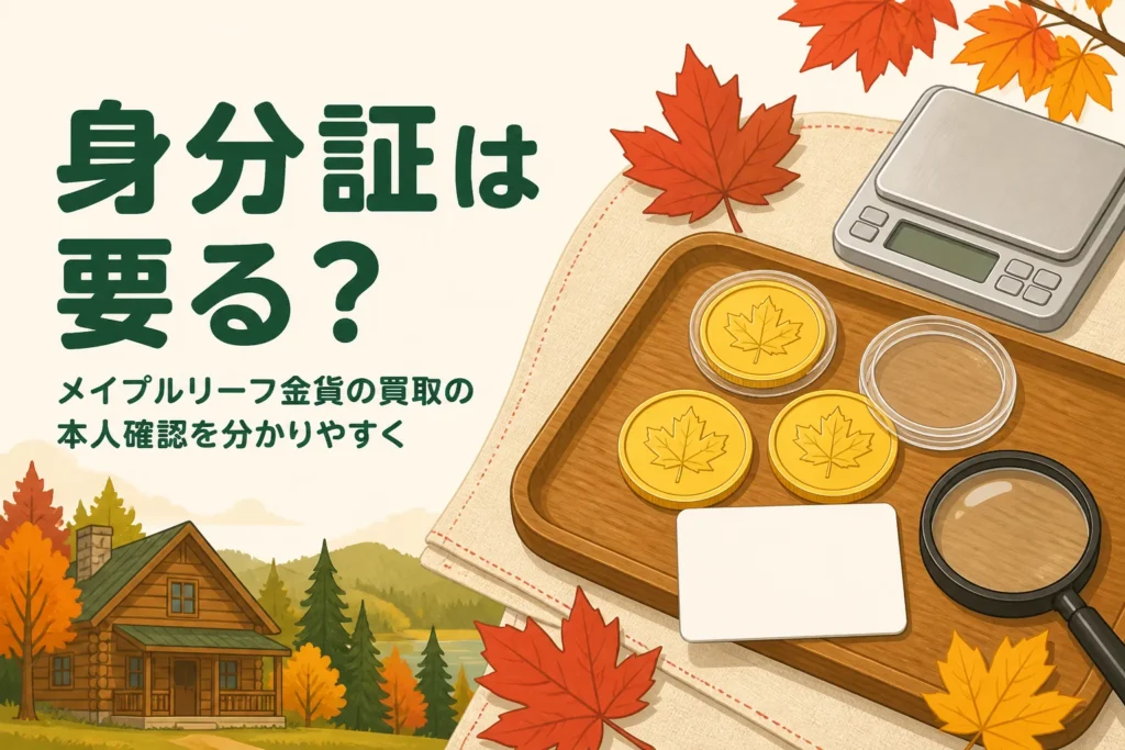 メイプルリーフ金貨の買取の本人確認を表したアイキャッチ