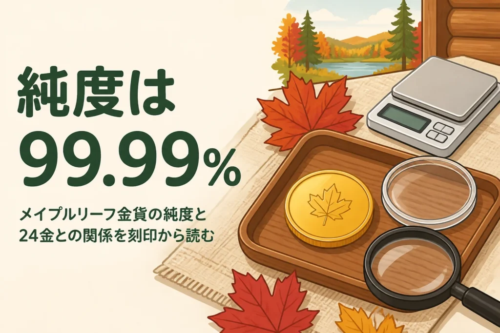 メイプルリーフ金貨の純度を案内する記事のアイキャッチ