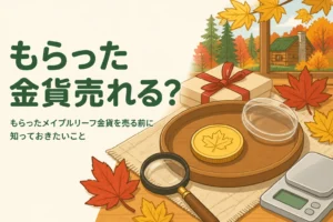 もらったメイプルリーフ金貨を売るか考えるアイキャッチ
