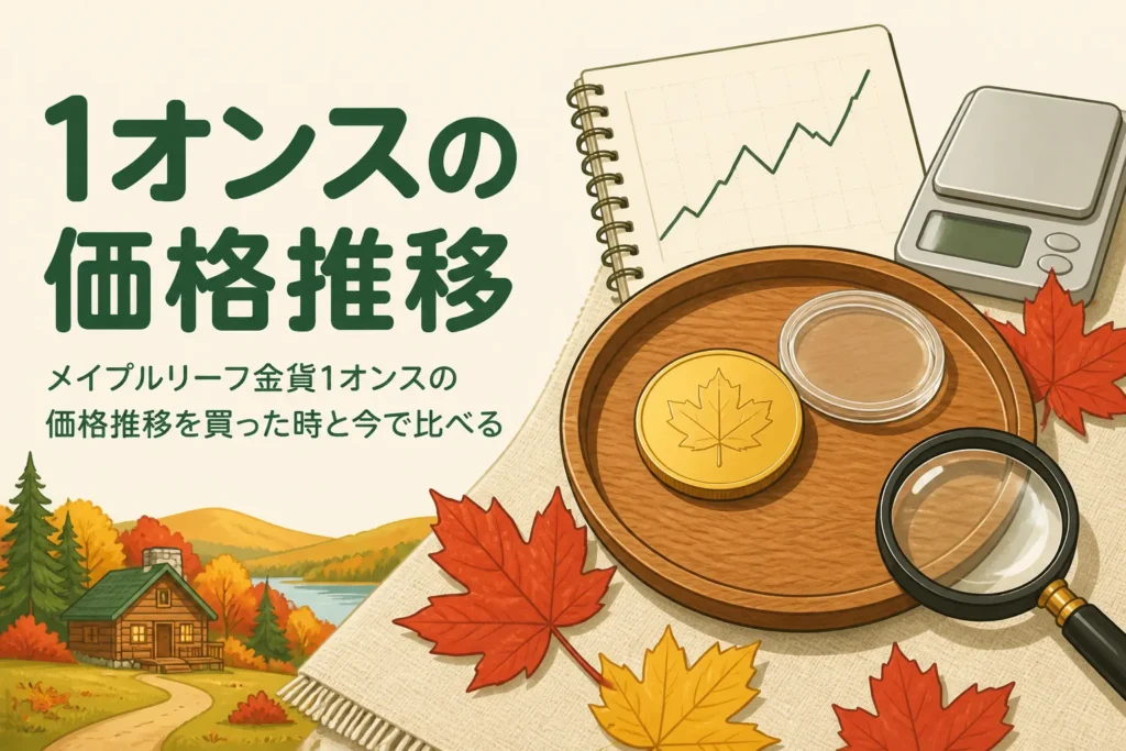 メイプルリーフ金貨1オンスの価格推移を表すアイキャッチ
